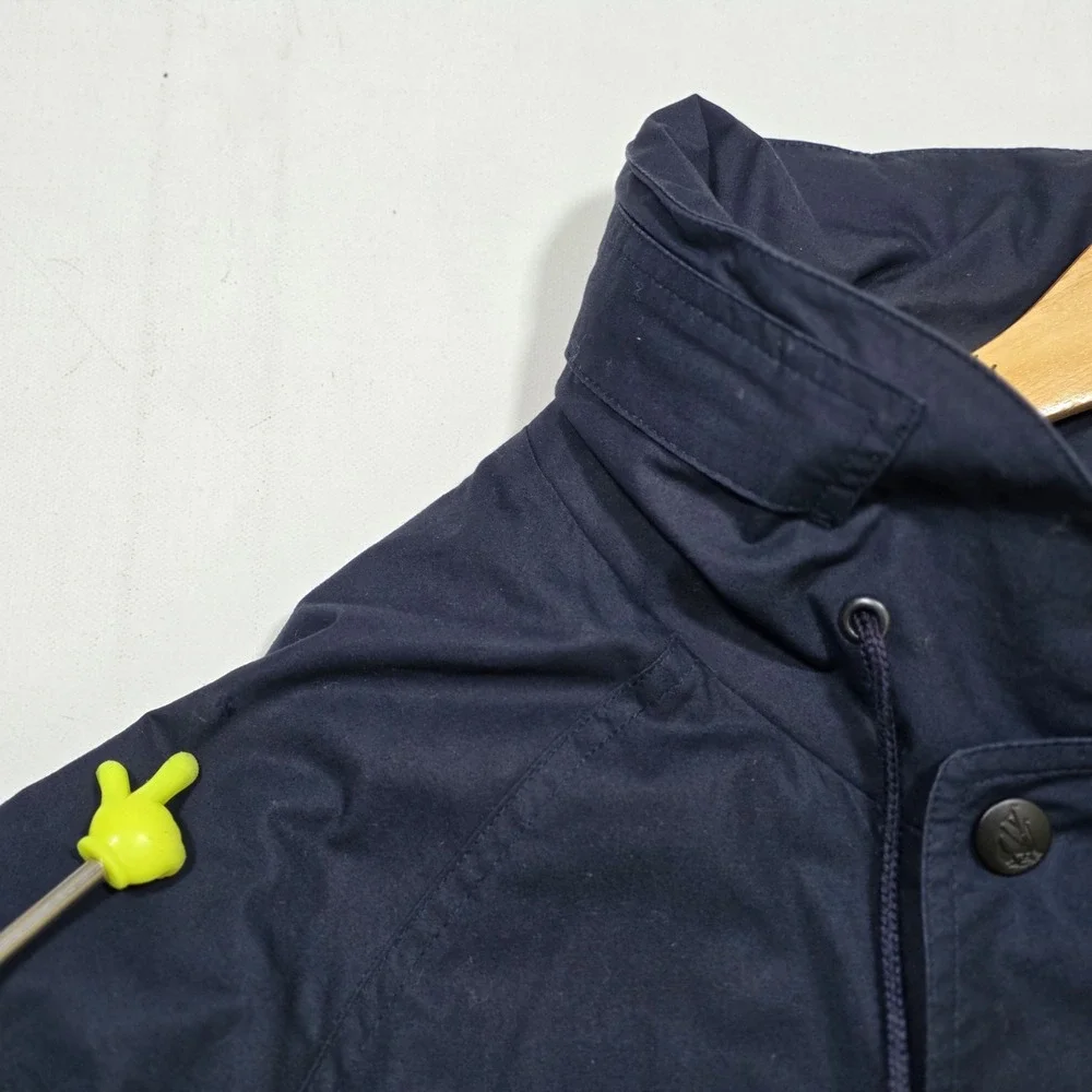 Nautica Bomber Jacket Mens XL Navy Blue Vintage 90s Hooded Harrington Coat